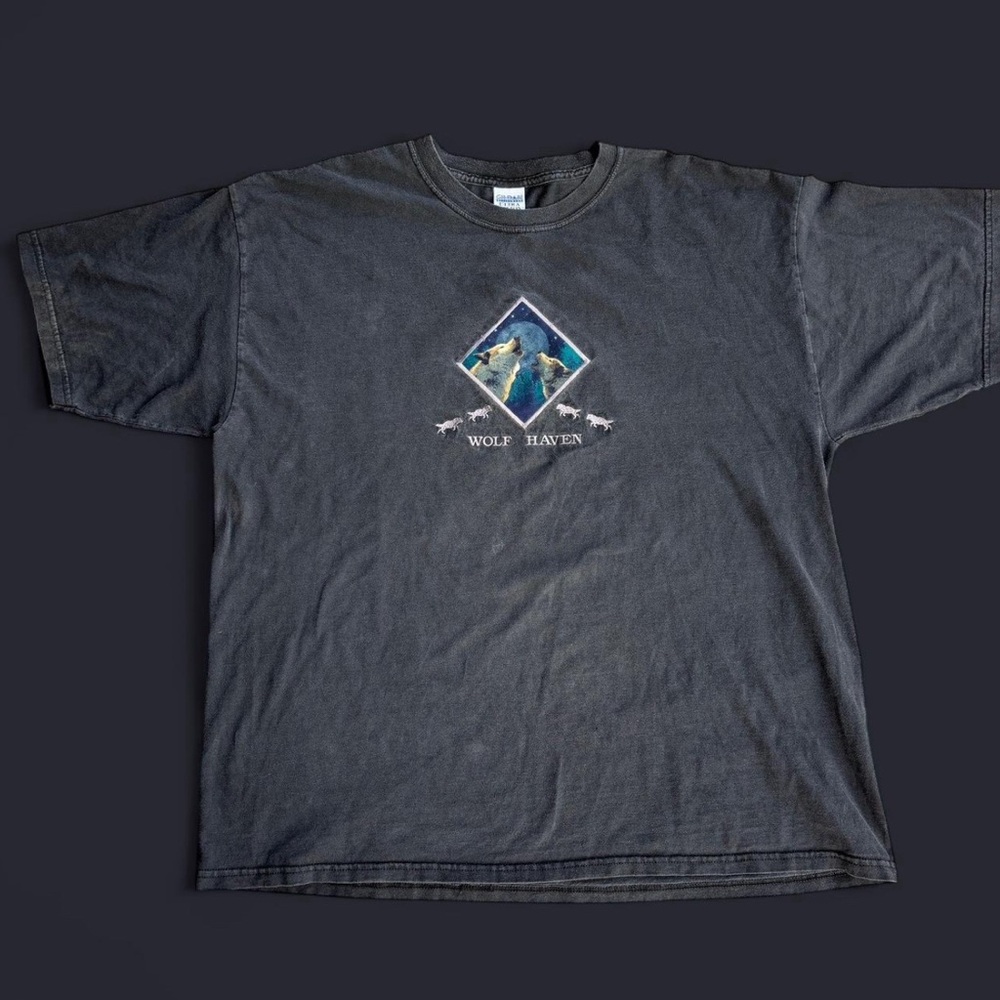 Y2K Wolf Haven Vintage T